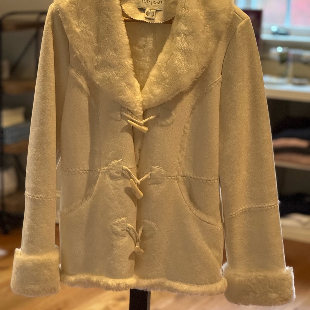 White House Black Market white Teddy Jacket